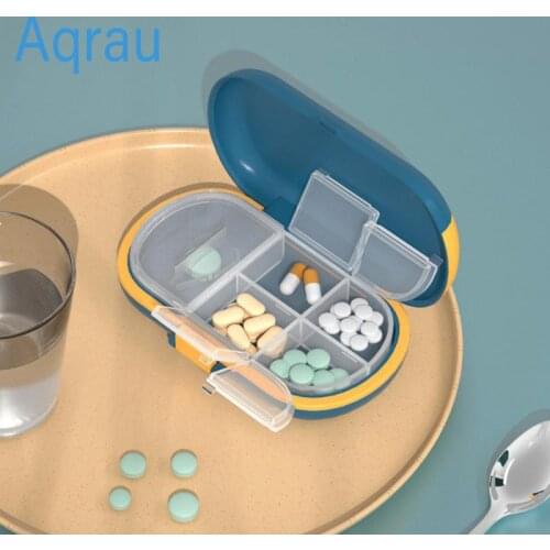 Home Storage Travel Portable Small Pill Box Mini Portable Storage Box Pill Dispense Medicine Cutter Sealed Compartment Pill Box
