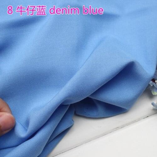 Denim Blue Viscose Fabric Cotton Fabric Silk Artificial Cotton Fabric Skirt fabric 60" Wide Sold bty Free Shipping
