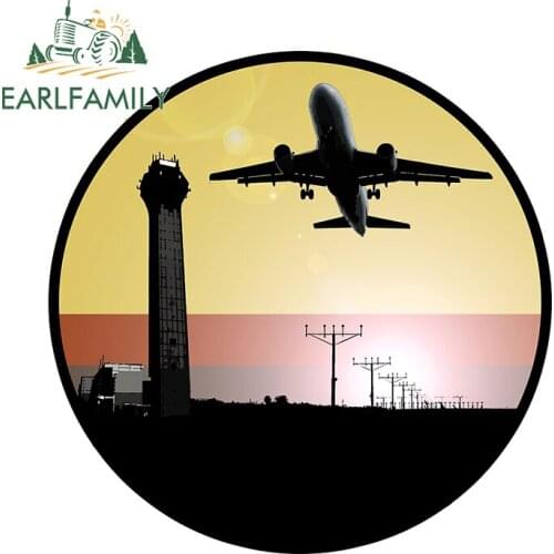 EARLFAMILY 13cm x 12.7cm for Aircraft Car Stickers Anime Decals Waterproof Sunscreen Viny Car Door Protector Creative Graphics