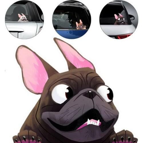 French Bulldog Sticker Pet Dog Vinyl Decal Animal Cartoon Cute Car Stickers Car Accessories Auto Decals 22*18cm Наклейки На Авто