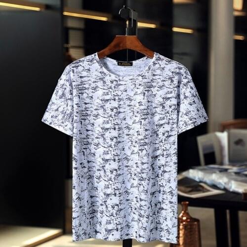 New Summer Trend Mens Ice Silk Thin Short Sleeve Mens Loose Short Sleeve T-Shirt Plus Size Big 9XL 7XL 8XL 10XL 160KG