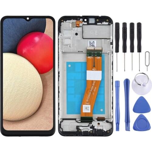 IPartsBuy for Samsung Galaxy A02s SM-A025F Original LCD Screen and Digitizer Full Assembly with Frame (GE Version)