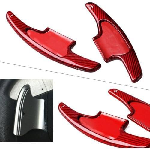 Carbon Fiber Red Car Steering Wheel Shift Paddle Shifter Extension For Honda Fit 2018 2Pcs/Set