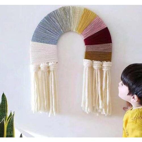 Multi-color Funny Photo Props Rainbow Tapestry Ornament 7 Styles Rainbow Tapestry Decoration Handcrafted for Porch
