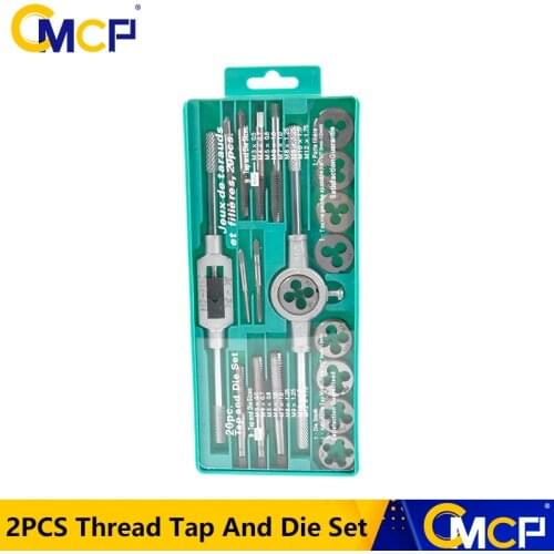 Tap And Die Set 20/40pcs Tap Wrench Threading Tools Metric/Imperial Hand Tapping Tools For Metalworking Screw Thread Tap Die