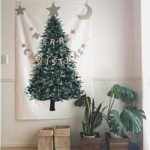 Wall Tapestry Christmas Wall Hanging Rug Carpet Hippie Psychedelic Tapiz Tree Christmas for Home Decoration Farmhouse Living Roo