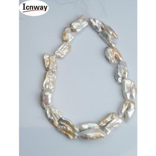 Natural AA reborn keshi Pearl 20*25mm For Jewelry Making 15inches DIY necklace bracelet earring Wholesale