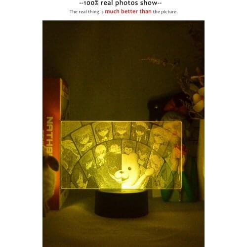 3D Picture Lamp Anime LED Nightlight Game Danganronpa Night Light Birthday or Holiday Gift Children 16 Colors