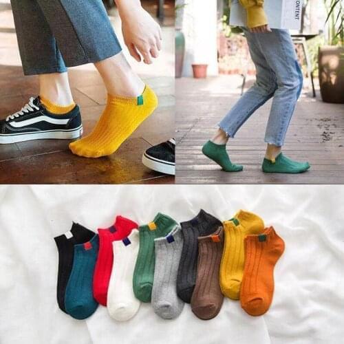5 Pairs High Quality Mens Autumn Summer Socks Classic Patchwork Mesh Breathable Cotton Men Short Sock Male Socks EU 39-43 Meias