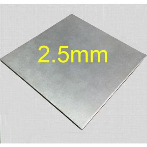 2pcs/lot 2.5mm thickness 100mm width length Pure titanium plate Ti foil,titanium plate for Research,GR2 dynamic plates