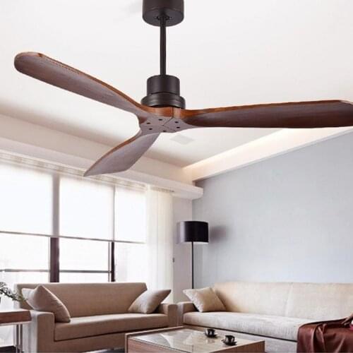 Modern Nordic simple ceiling fan living room dining room American retro fan with remote control electric fan without light