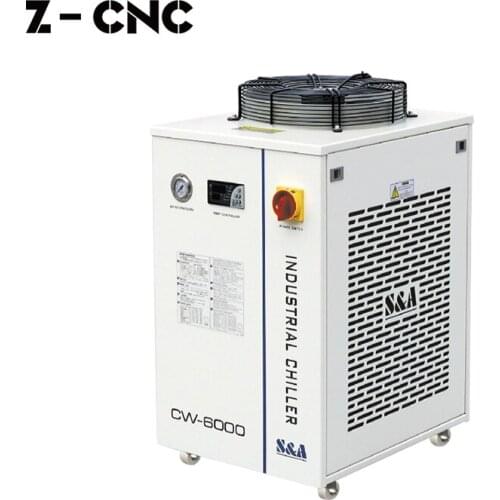 Z-CNC CW 6000 Water Chiller S&A CW6000AN CW6000BN CW6000DI For Laser Machine Cooling 200-300W CW6000 110V 220V 50 60Hz