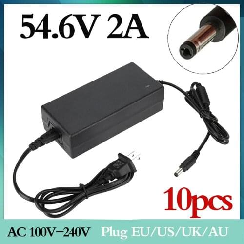 54.6V 2A charger for 48V li-ion Battery charger DC Socket/connector for 48V 13S Lithium Ebike battery INPUT SPEC:AC100-240V 50