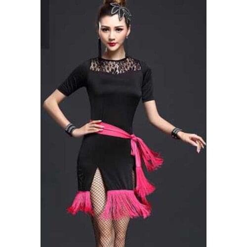 2020 New Fashion Womens Latin Dance Skirt Latin Dance Costume Adult Latin Costume Performance Costume Tassel Dress