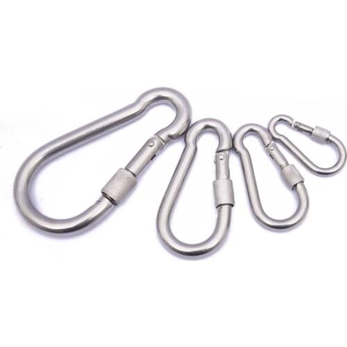 1Pcs Carabiner Aluminum Alloy Locking Hook Buckle Ring Key for Outdoor Camping Hiking Traveling Climbing Fishing Tool