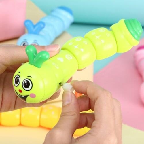 Cartoon Animal Clockwork Toys For Boys girls Mini Caterpillar wagging tail Funny Wind Up Toys Educational Learning Tool For Baby
