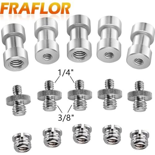 15pieces Camera DSLR SLR 1/4" Male to 3/8" Male Threaded Metal Screw Adapter Kit For Camera Tripod Stand Mount Accessories