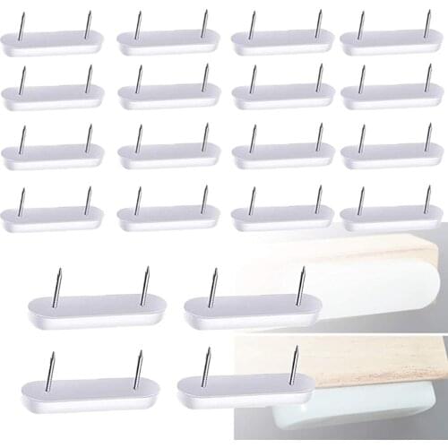 40pcs/set Head Double Pins Bed Skirt Holding Pins Furniture Chair Leg Pins Glide Nails Holding Pins for Slipcovers and Bedskirts