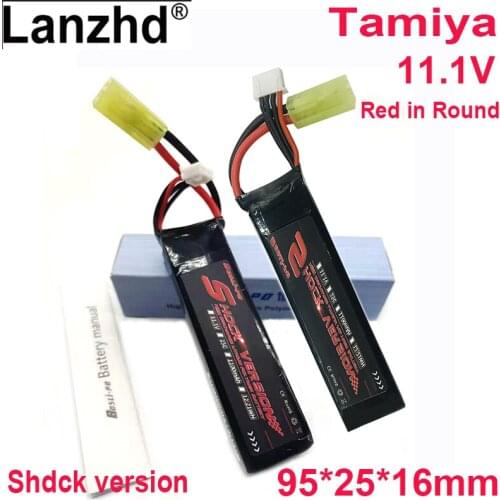4PCS Shdck version 11.1V 1100mAh Lipo Battery Tamiya for Water Gun Mini Airsoft BB Air Pistol Electric Toys Guns Parts batte