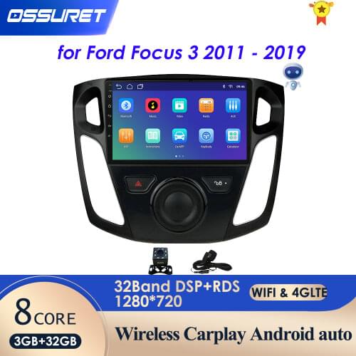 Ossuret Plus For Ford Focus 3 Mk 3 2011 - 2019 Car Radio Multimedia Video Player Navigation GPS Android 10 No 2din 2 din dvd Map
