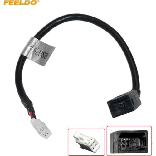 FEELDO Car Audio Radio 4Pin Conector Changer Port USB Adapter for Suzuki Vitera Alivio USB Cable Transfer #HQ6705