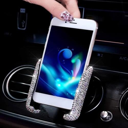 Car Air Outlet Mobile Phone Holder Gravity Induction Outlet Buckle Type Mobile Phone Holder With Drill