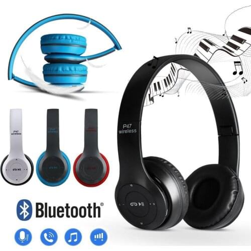 P47 Wireless Headset Noise Cancelling Bluetooth Headphones Hifi Stereo Bass Gaming Headband Earphone with Mic for Pc / Phone