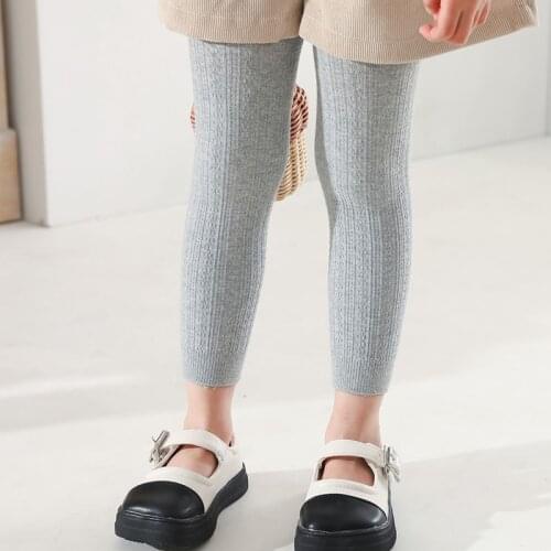 Kids Cotton Warm Ribbed Leggings Spring Autumn Children Girl Boy Solid Shaping Cute Solid Pants Toddler Trouser Baby Accessories