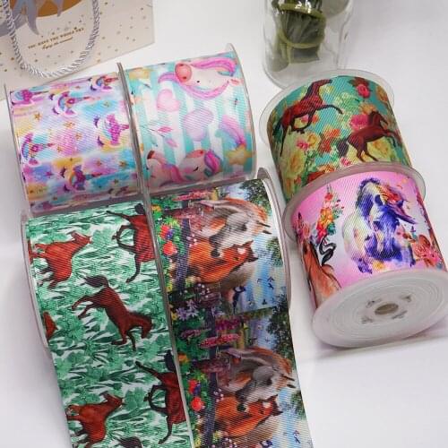 DIY Cartoon Horse Printed Grosgrain Ribbon For Craft Supplies Sewing Accessories 5 Yards, Planar Resins Mold 10 Pieces. 50767