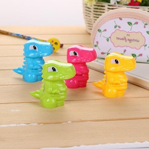 Ellen Brook 1 PCS Cute Dinosaur Pencil Sharpener School Accessories Office Supplies Creative Stationery Back To School Lovely