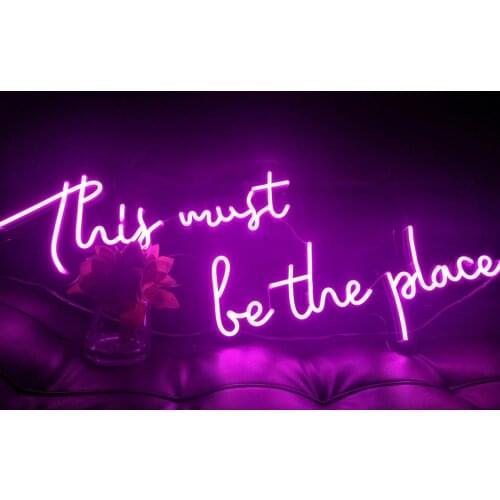 This Must Be The Place Neon Sign,Wedding neon sign,Quote neon sign,Neon sign bedroom,Led neon sign,Neon light sign