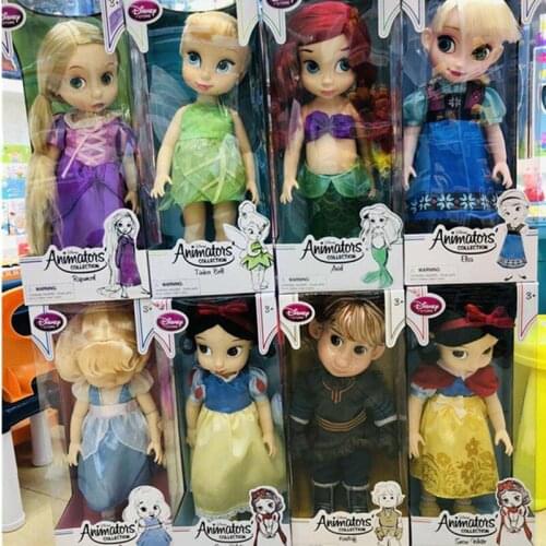 Hasbro Elsa Tinker Bell Ariel Rapunzel Belle Anna Princess Figurine Anime Dolls PVC Action Figure Model Toy Kids Gift