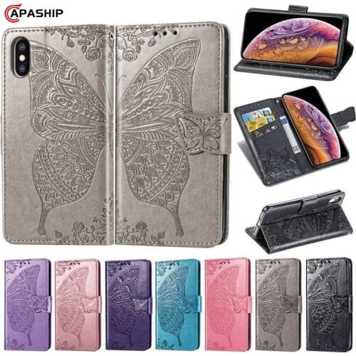 Butterfly Embossing Leather Flip Case For RedMi 6 Pro 6A 5 7 7A 8 8A GO K20 Wallet PU Cover For RedMi Note 8 8T 7 6 5 Cases Bags