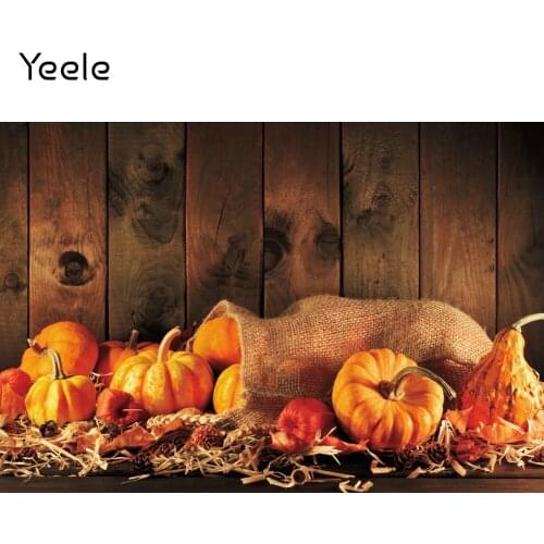 Yeele Autumn Backdrop Wood Board Maple Pumpkin Photography Baby Shower Portrait Background Photographic Photo Studio Photozone