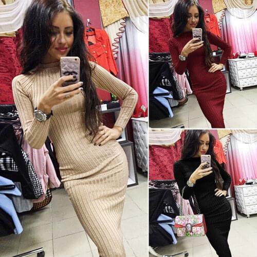 Модные трикотажные платья ITFABS China At AliExpress