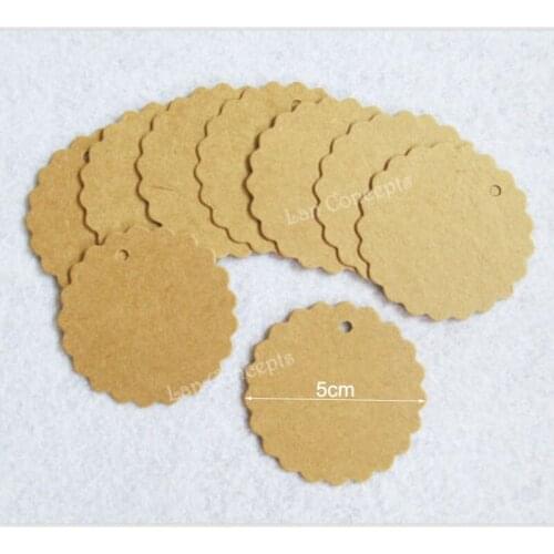 Wholesale Kraft Paper 5cm blank Hang Tag for DIY gift favors package decoration - 500pcs/lot Free shipping