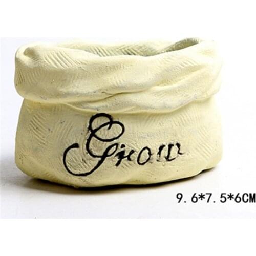 Creative Concrete Planter Mould 3d Bag Flower Pot Silicone Mold for Cement Diy Garden Desktop Decoration Flowerpot Making Molds