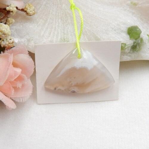 Semiprecious stone Jewelry,Birthday Gift.Natural Crazy lace rosetta stone fashion Pendant necklace Bead 34x22x6mm5.5g