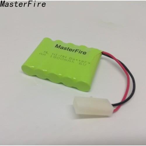 MasterFire 5PACK/LOT Brand New 6V AA 1800mAh Ni-Mh Battery Rechargeable NiMH Batteries Pack with plug
