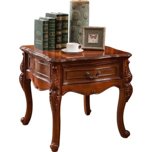 Furniture American Country Solid Wood Corner A Few Sides A Few European Living Room Retro Drawer Side Cabinet Small Square Table