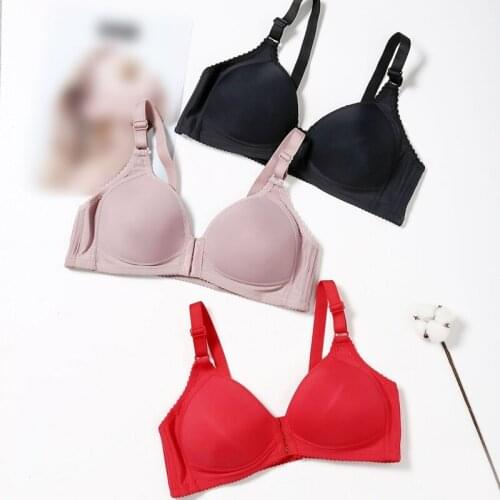 Fashion Bra Seamless Front Closure Bra Girls Push Up Underwear Buckle Female Adjustable Shoulder Strap Bra Underwear