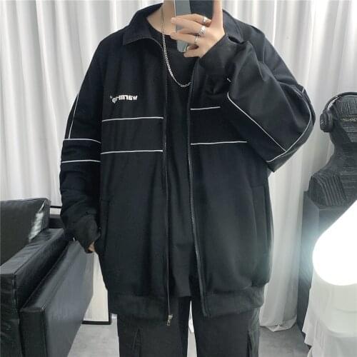 Male Hip Hop Black Bomber Jacket Men Streetwear Reflective Article Jackets Coat 2021 Men Harajuku Patchwork Windbreaker