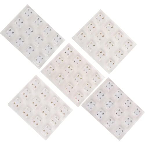 12Pairs Medical Earrings Piercing Tool Kits Surgical Steel Ear Studs Earrings Set Women Jewelry Piercing Stud Earring