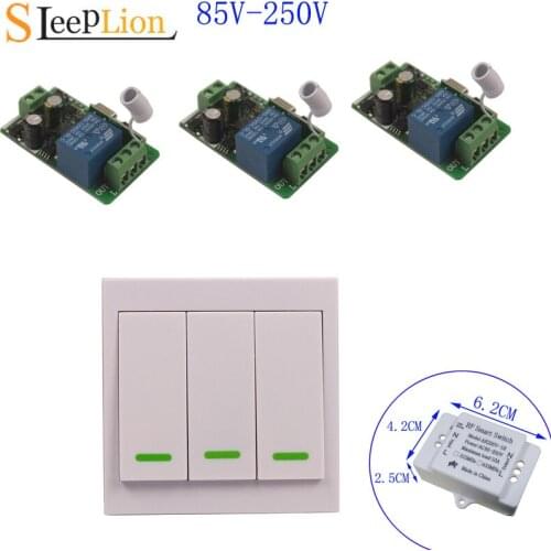 85V-250V 220V 86 Wall Wireless Switch Indoor Lamps Appliances Seasonal Lighting Hall Bedroom Ceiling Lights Wireless Wall Switch