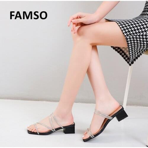 Summer New Light Women Slip-On Slides Fashion Ladies High Heels Sandals New Solid Color Womens Open Toe Outdoor Ladies Sandals