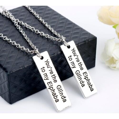 Wicked Inspired Necklace You're The Glinda To My Elphaba You're The Elphaba To My Glinda Charm Pendant Friendship Jewelry Gifts