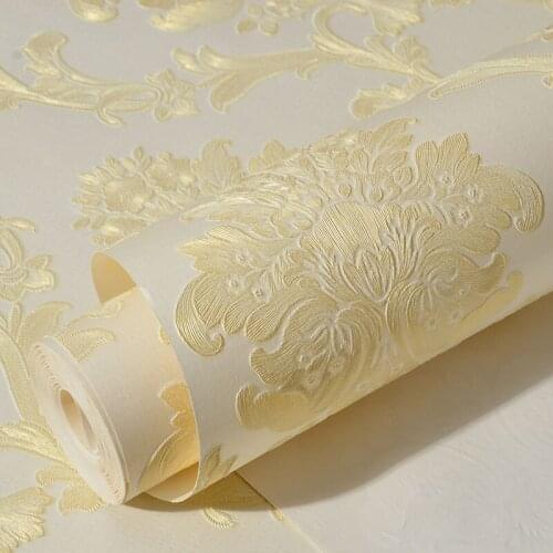 Beibehang Pressed 3d European Damascus nonwoven wallpaper bedroom living room sofa background wall paper wallpaper for walls