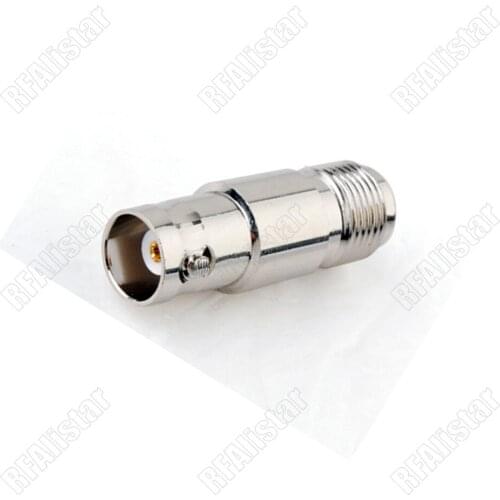 BNC Female Jack to TNC Female Jack Straight RF Coaxial Adapter Brass 50 ohm Connector