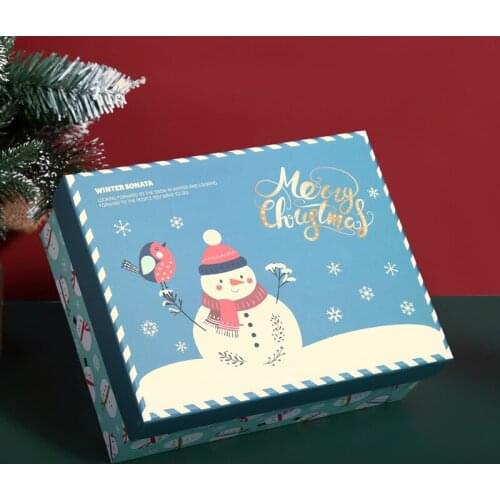 Custom Christmas Cosmetic Packaging Small red Flat Pack Paper Gift Box