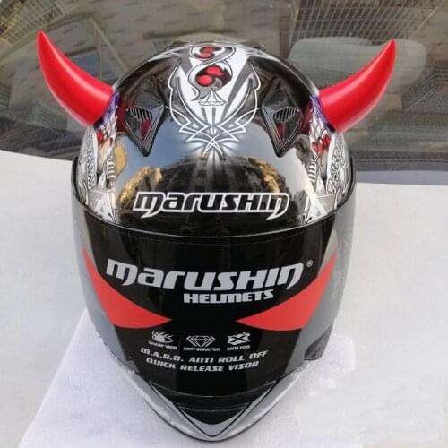 Knight punk wind motorcycle helmet horns corner decoration sucker racing helmet devil horn 2pcs/set
